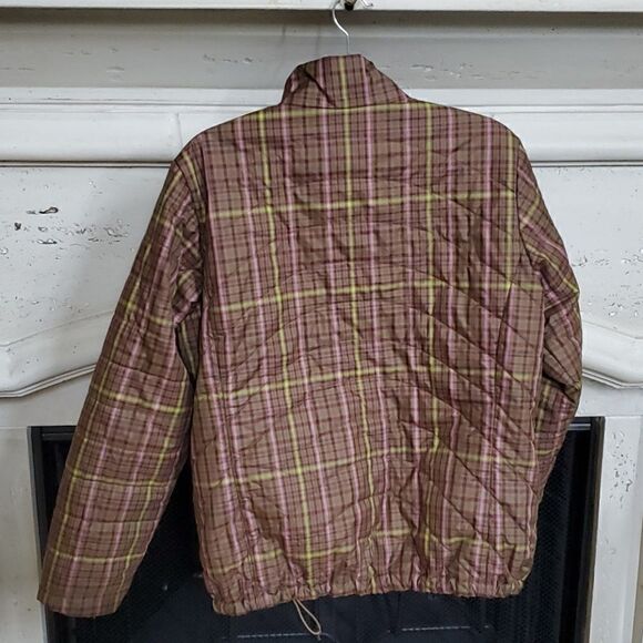 LAND'S END Plaid Puffer Jacket - Large (12-14) - Picture 2 of 9